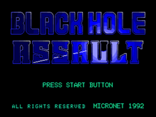 Black Hole Assault title screen for Sega CD